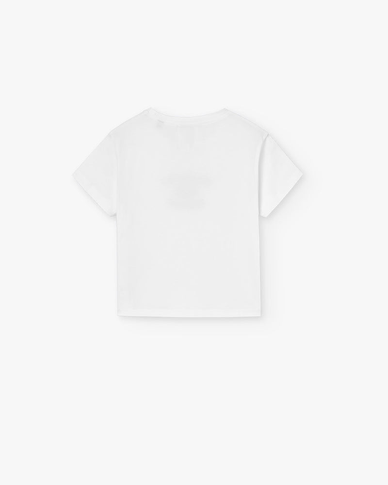 LOVE WHITE CROP TEE