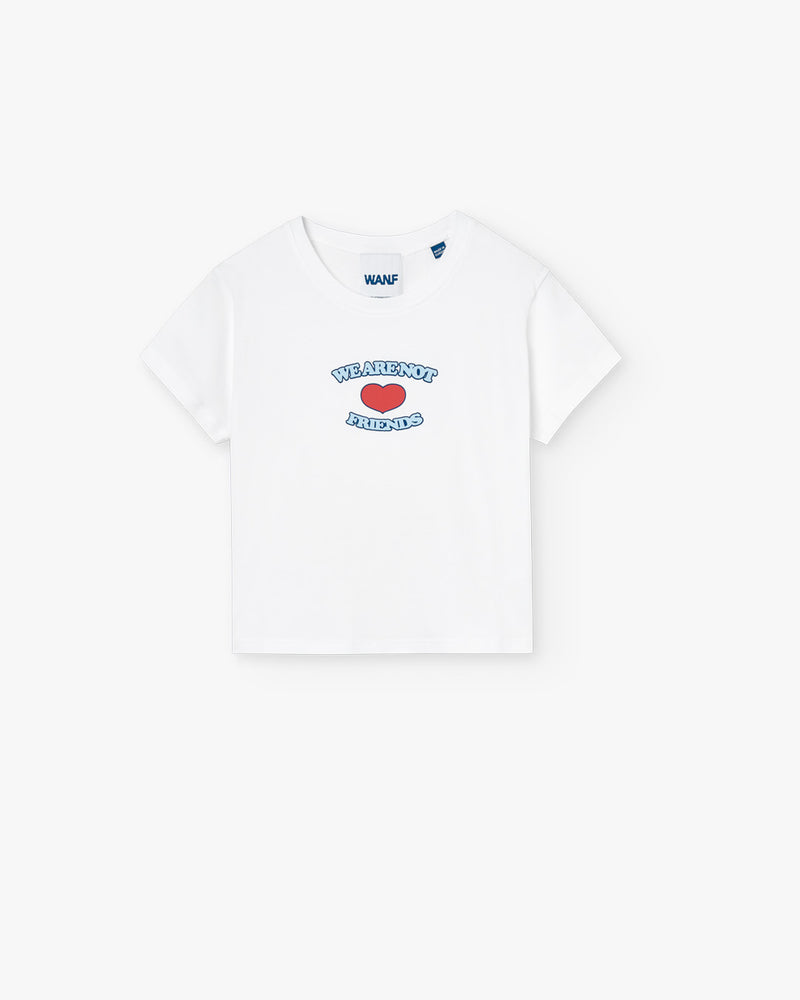 LOVE WHITE CROP TEE
