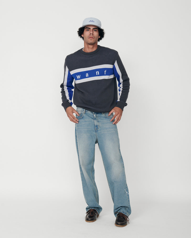 STRIPES BLACK SWEATER
