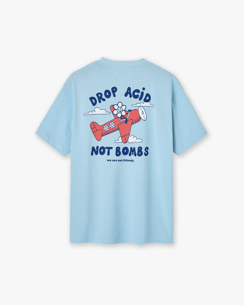 Drop Acid, Not Bombs Blue T-shirt