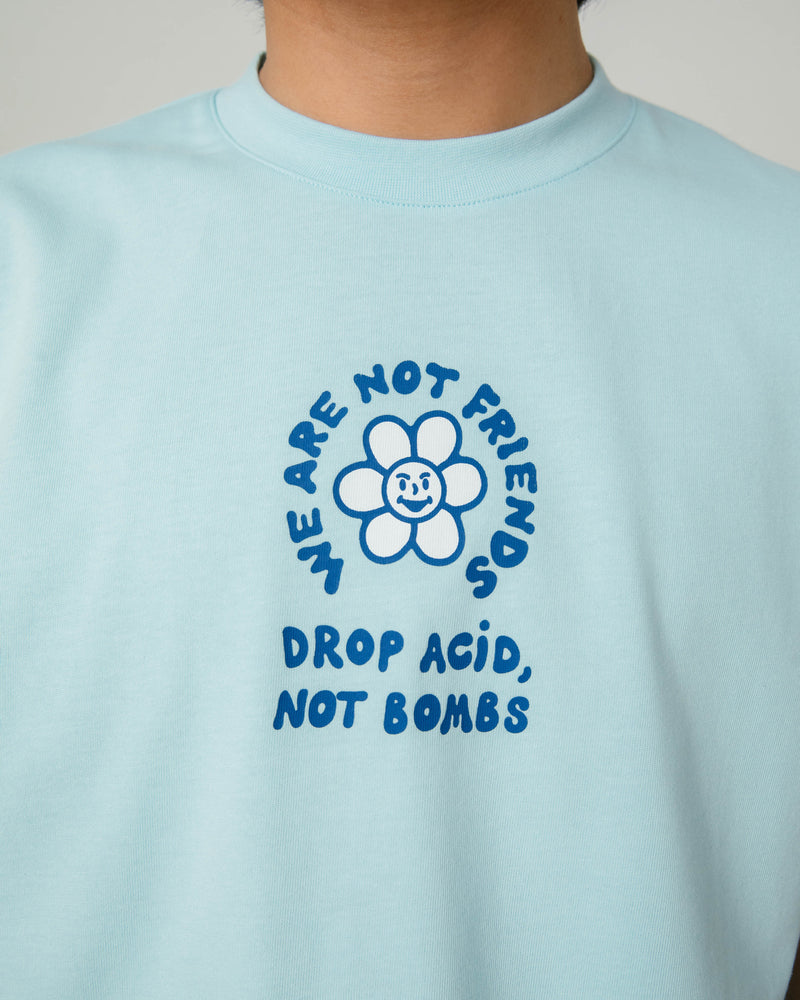 Drop Acid, Not Bombs Blue T-shirt