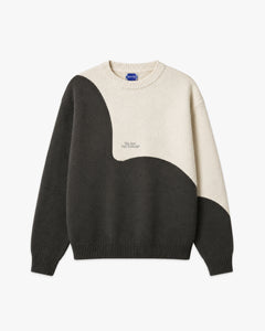 Bicolor Flower Sweater