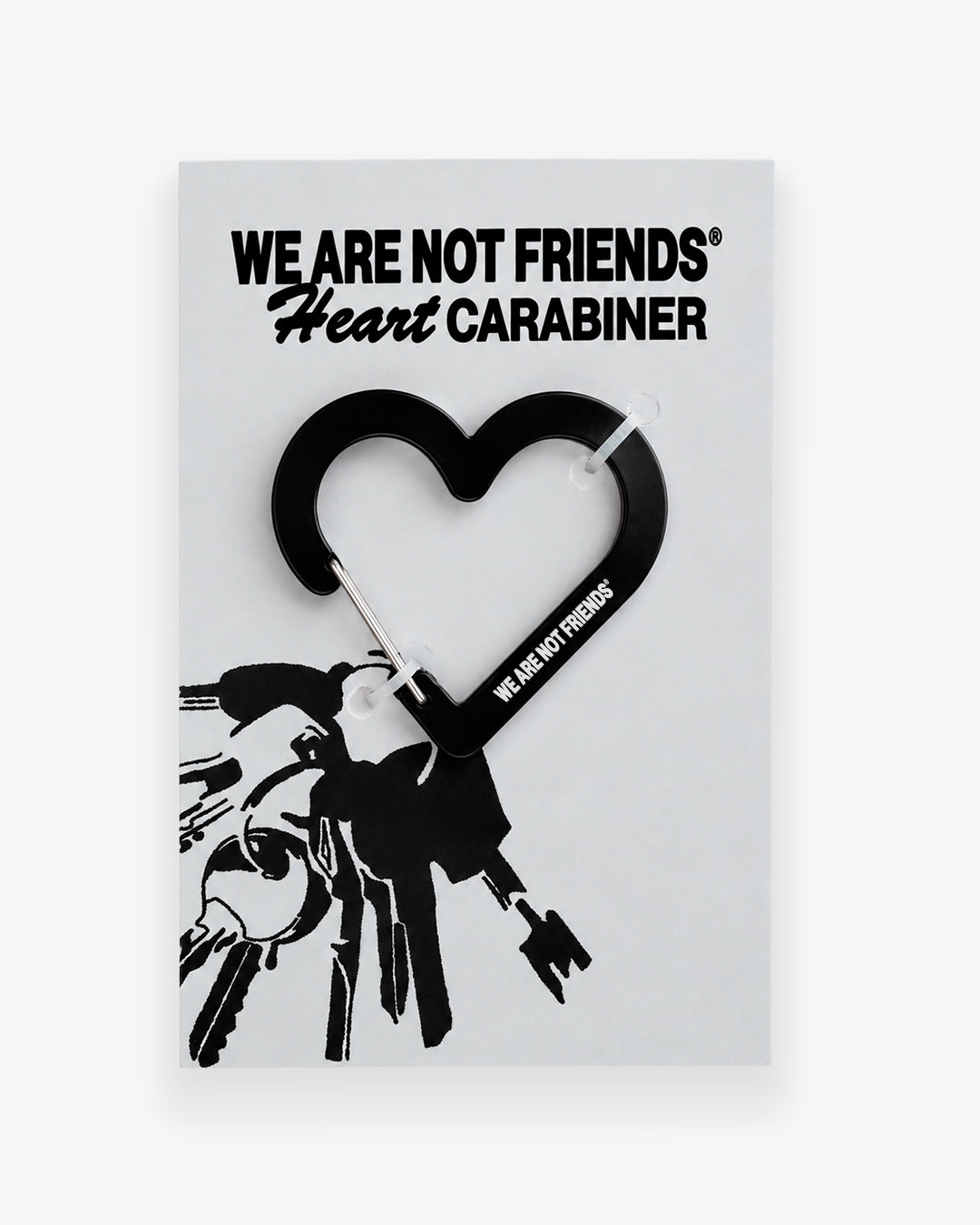 HEART CARABINER BLACK