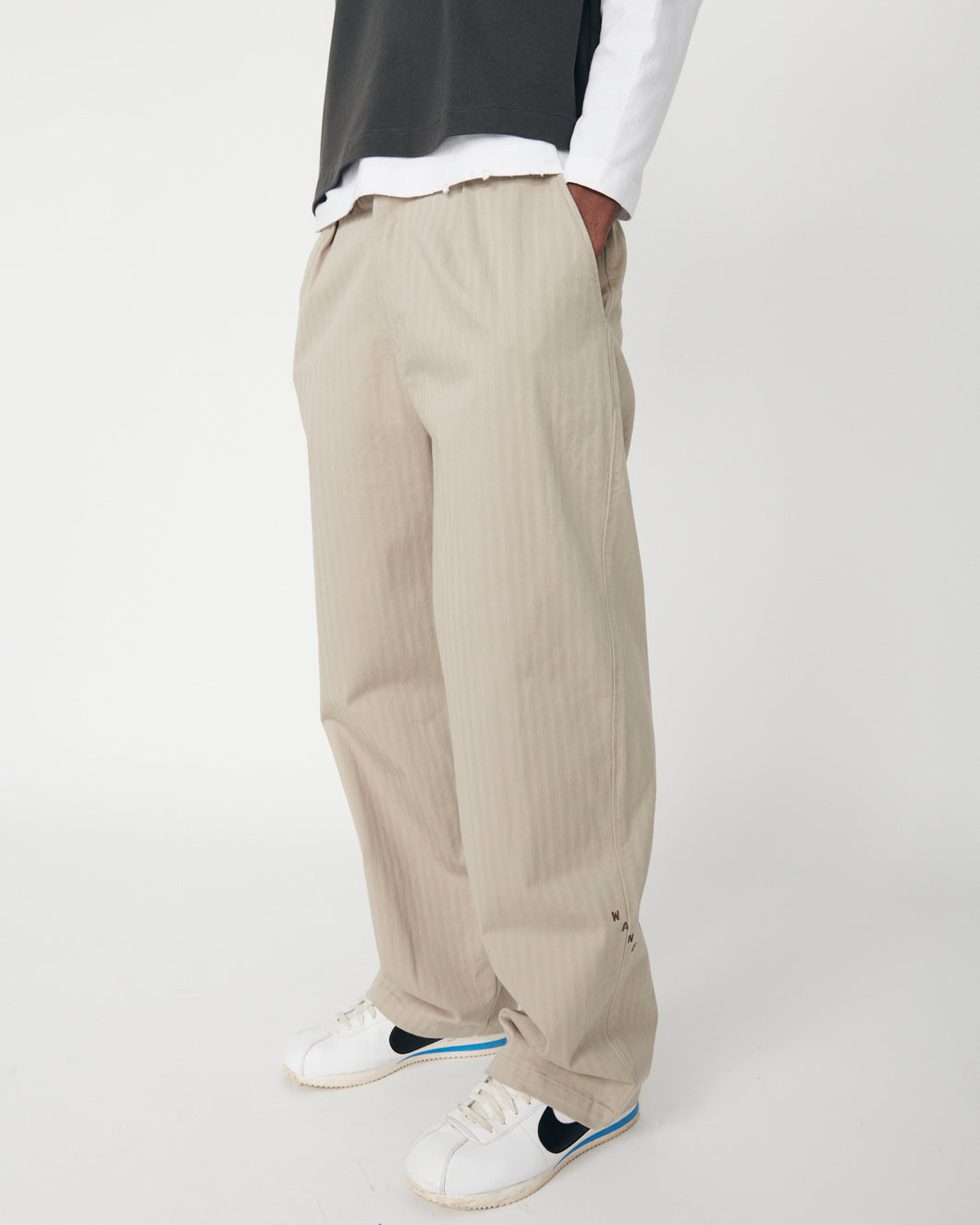 HERRINGBONE JIMUSHO PANTS