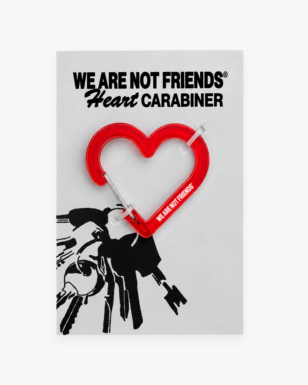 HEART CARABINER RED