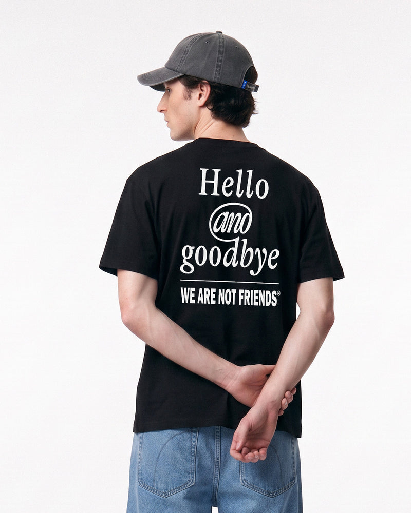 Hello & Goodbye Black Tee