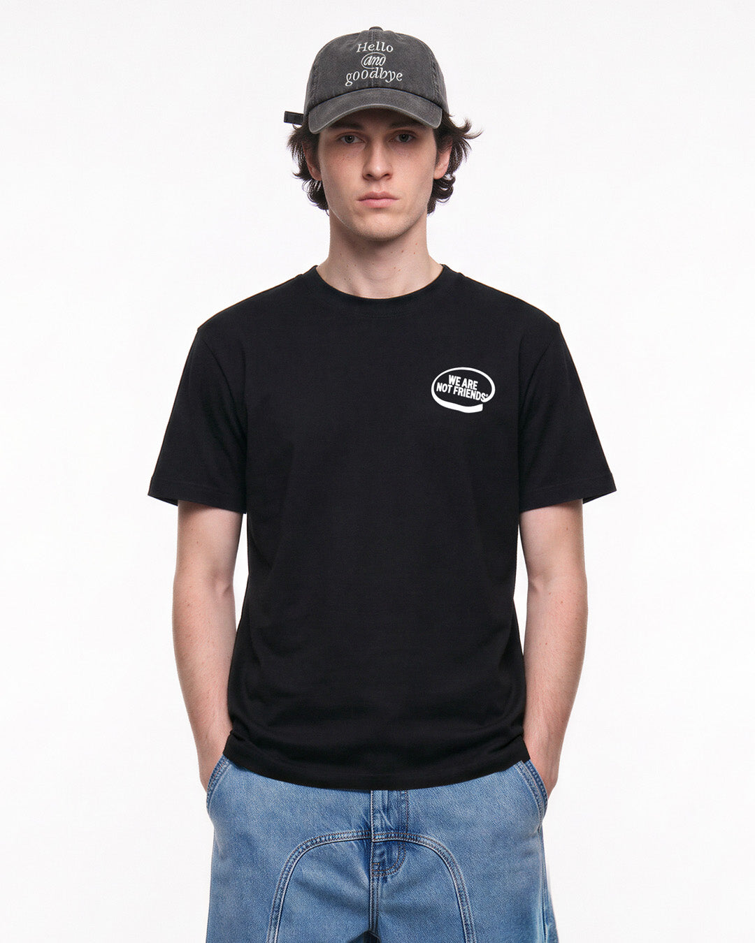 Hello & Goodbye Black Tee