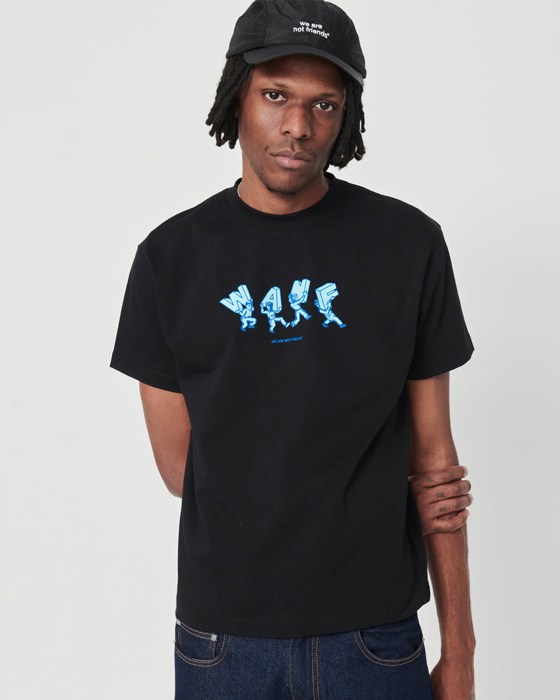 LETTERING WANF BLACK T-SHIRT