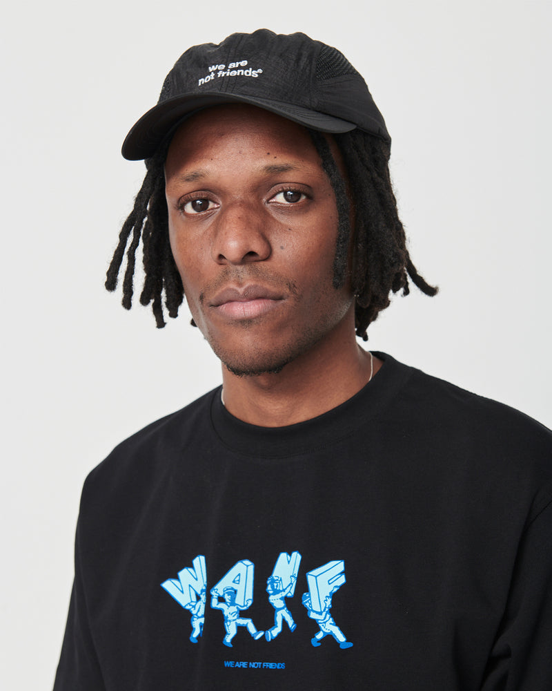 LETTERING WANF BLACK T-SHIRT