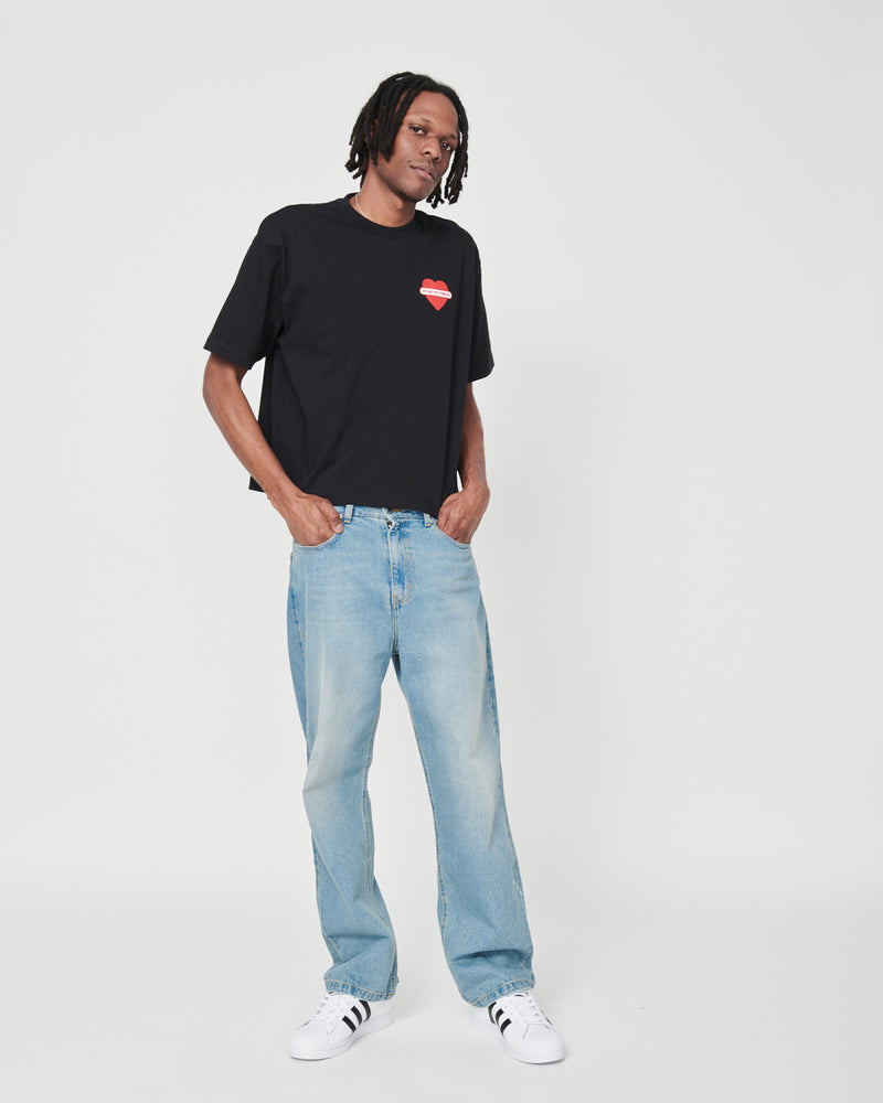 UNION LOVE BLACK BOXY T-SHIRT